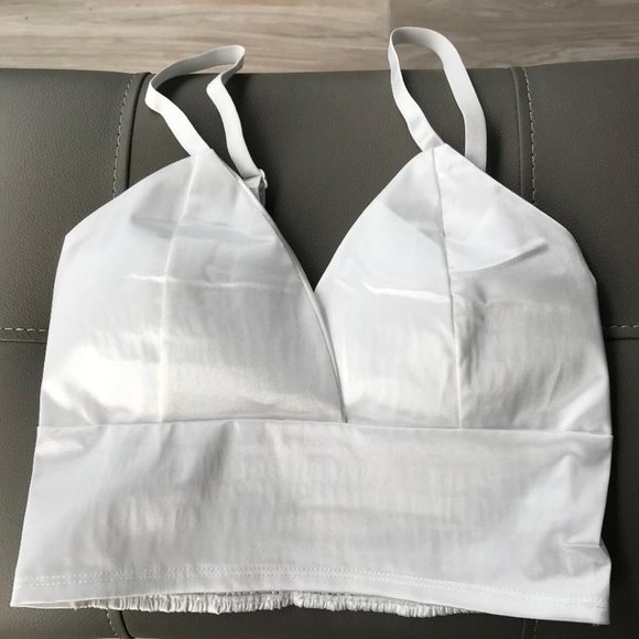 Mulberry Silk Bra in White - Picture 1 of 2